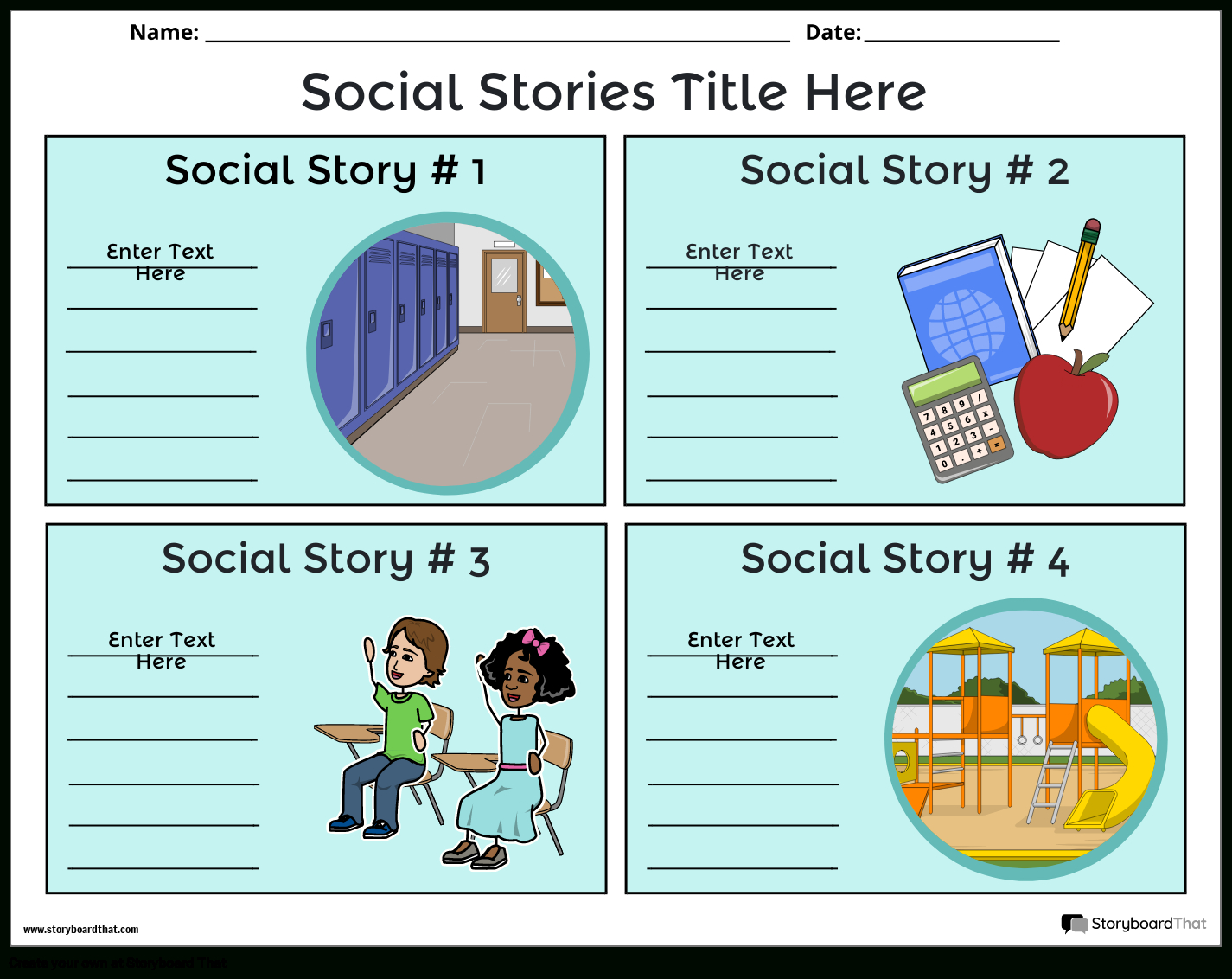 Free Social Story Templates: Create &amp;amp; Customize Easily within Free Printable Social Stories Worksheets