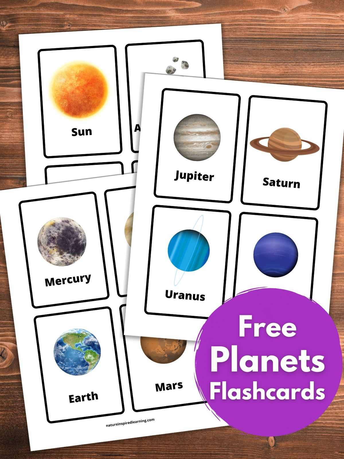 Free Solar System Flashcards - Nature Inspired Learning intended for Free Printable Solar System Flashcards