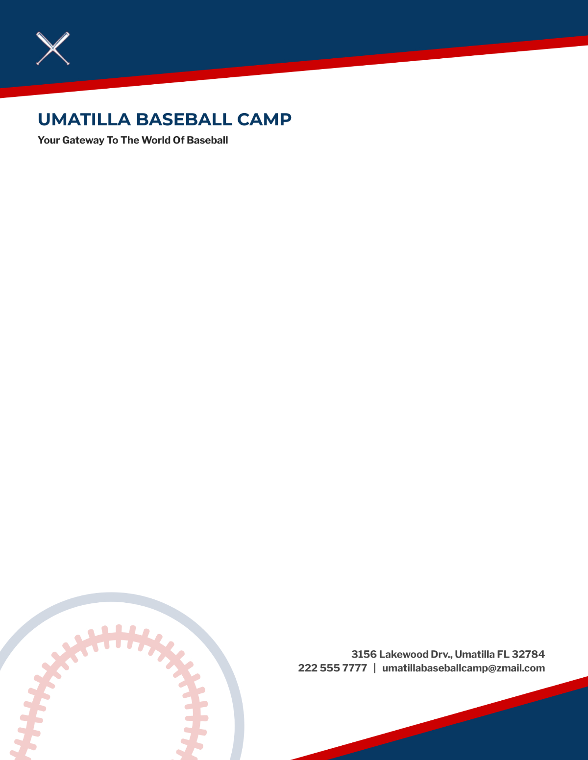 Free Sports Letterhead Templates, Editable And Printable in Free Printable Baseball Stationery