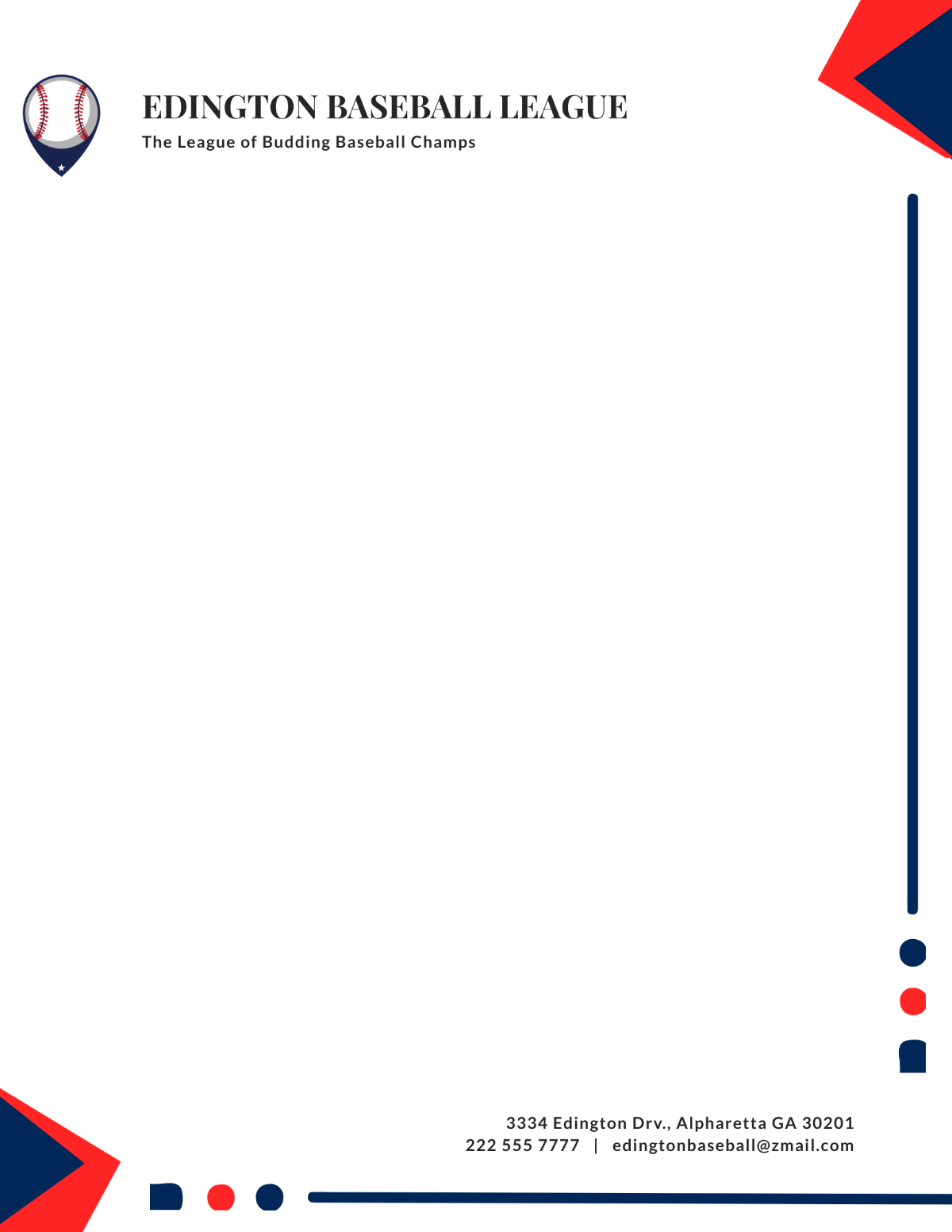 Free Sports Letterhead Templates, Editable And Printable inside Free Printable Baseball Stationery