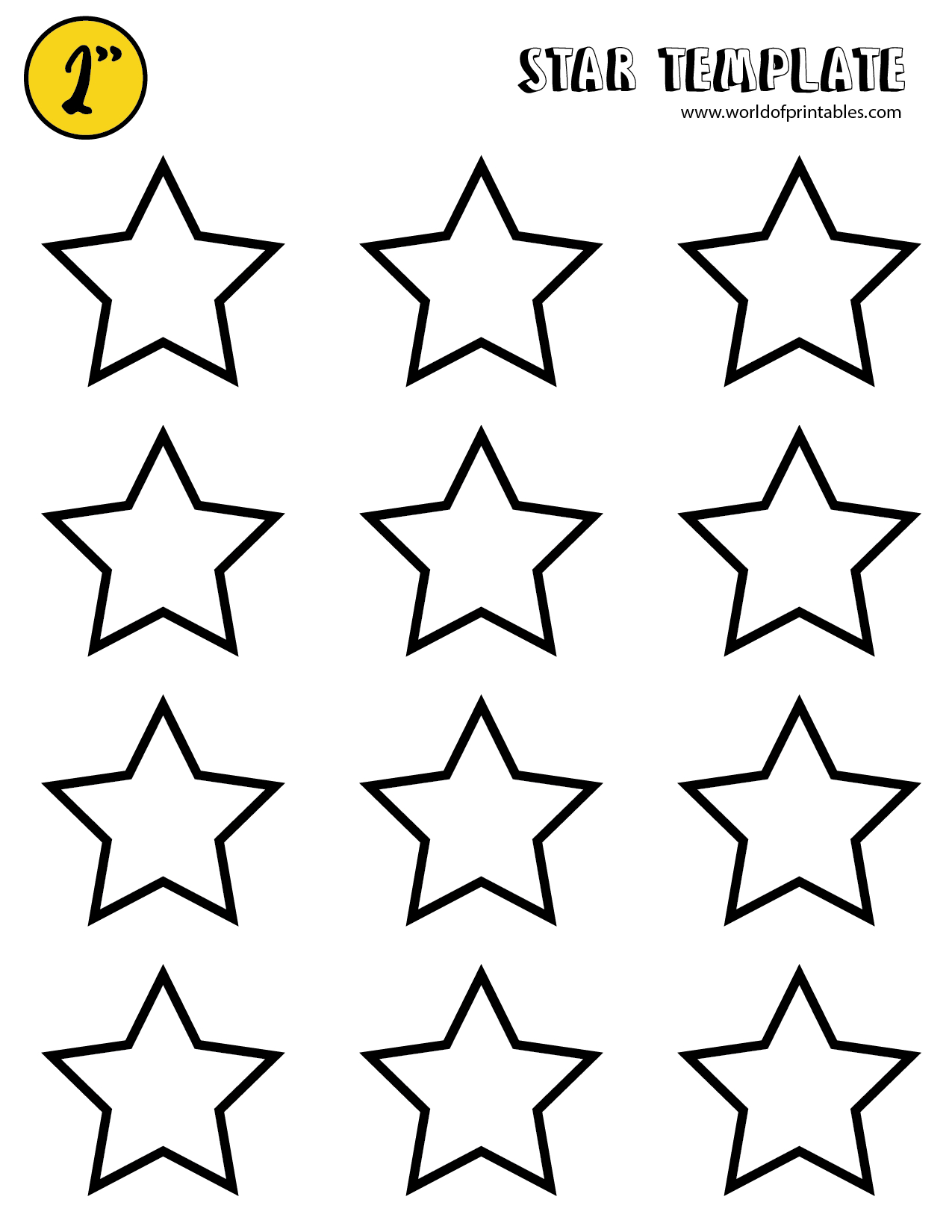Free Star Template Printables - World Of Printables - Worksheets with Free Printable Stars