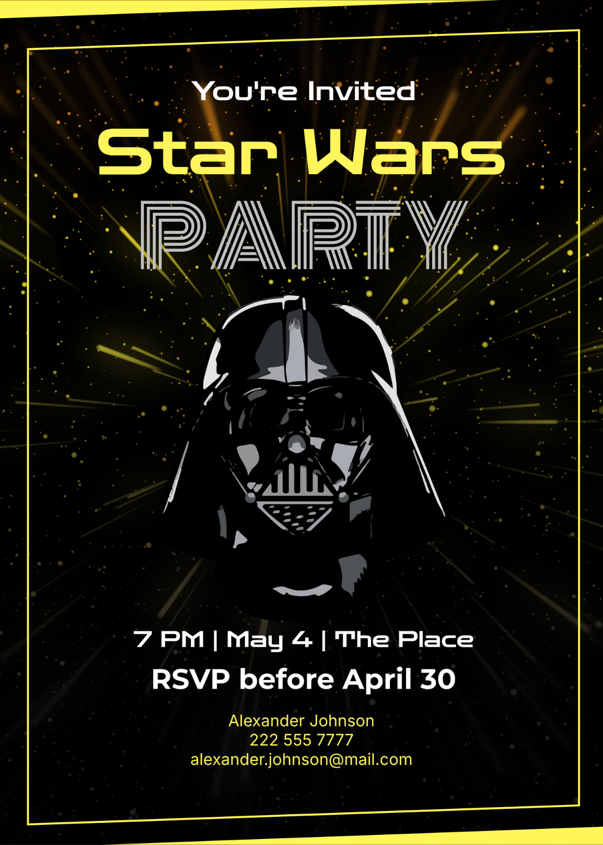Free Star Wars Invitation Templates, Editable And Printable for Star Wars Invitations Free Printable