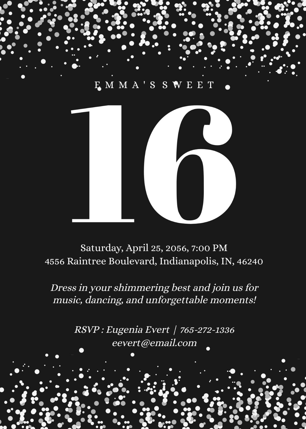 Free Sweet 16 Invitation Templates, Editable And Printable within Free Printable 16Th Birthday Party Invitation Templates