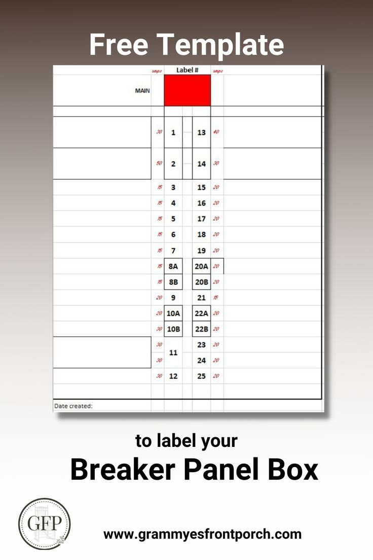 Free Template To Label Your Breaker Panel Box! regarding Free Printable Circuit Breaker Panel Labels