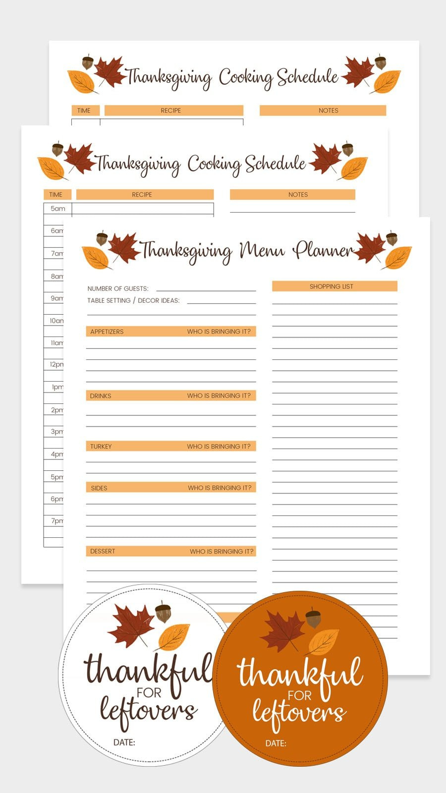 Free Thanksgiving Menu Template, Schedule + Tags | Lil&amp;#039; Luna with regard to Free Printable Thanksgiving Menu Template