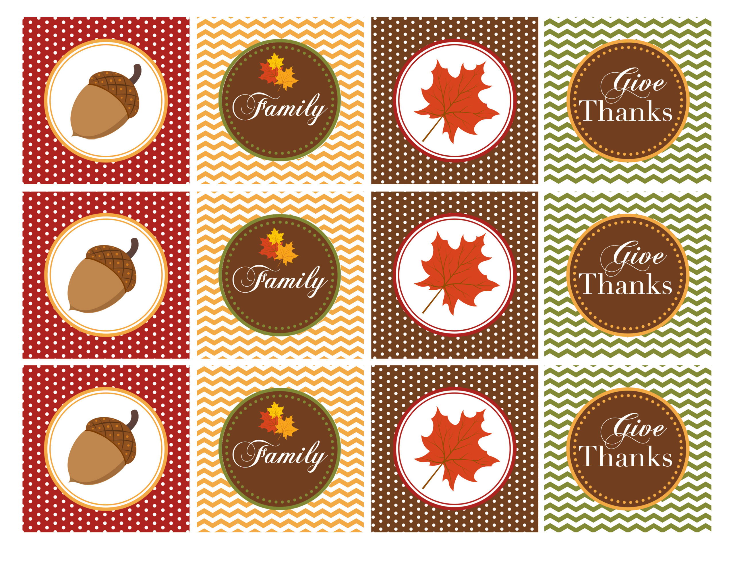 Free Thanksgiving Printables From Forever Your Prints | Catch My Party pertaining to Thanksgiving Cupcake Toppers Printable Free
