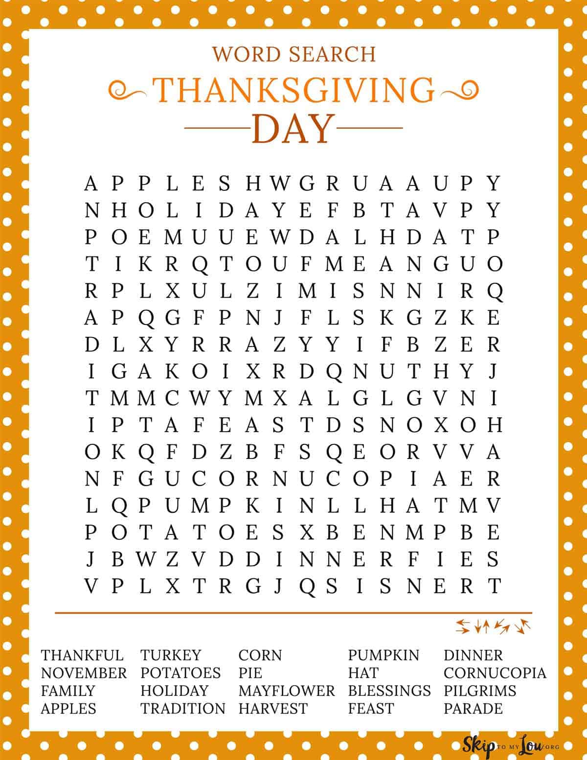 Free Thanksgiving Printables. | Skip To My Lou with regard to Free Printable Thanksgiving Activities