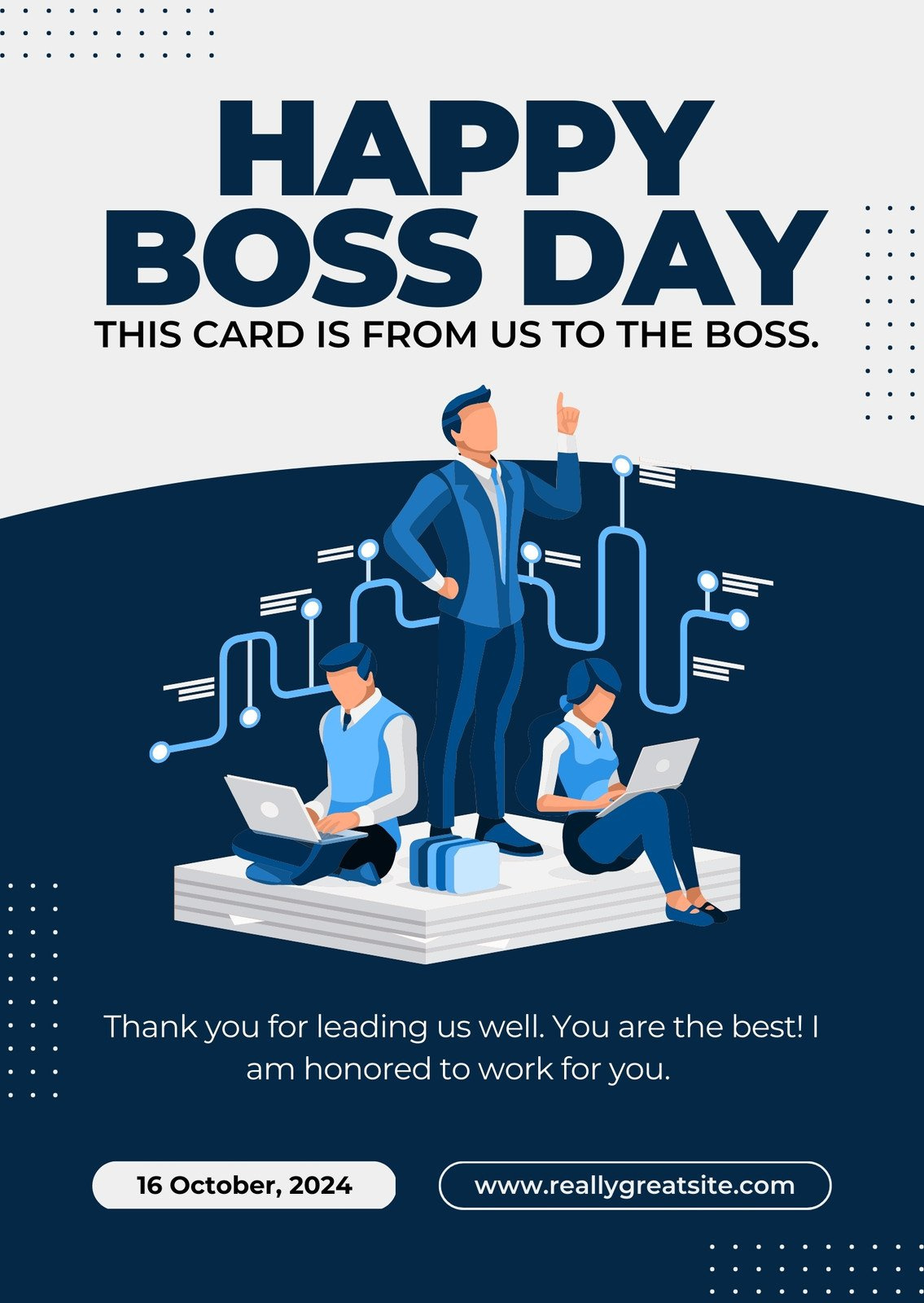 Free To Customize And Print Boss Day Card Templates | Canva within Free Printable Funny Boss Day Cards