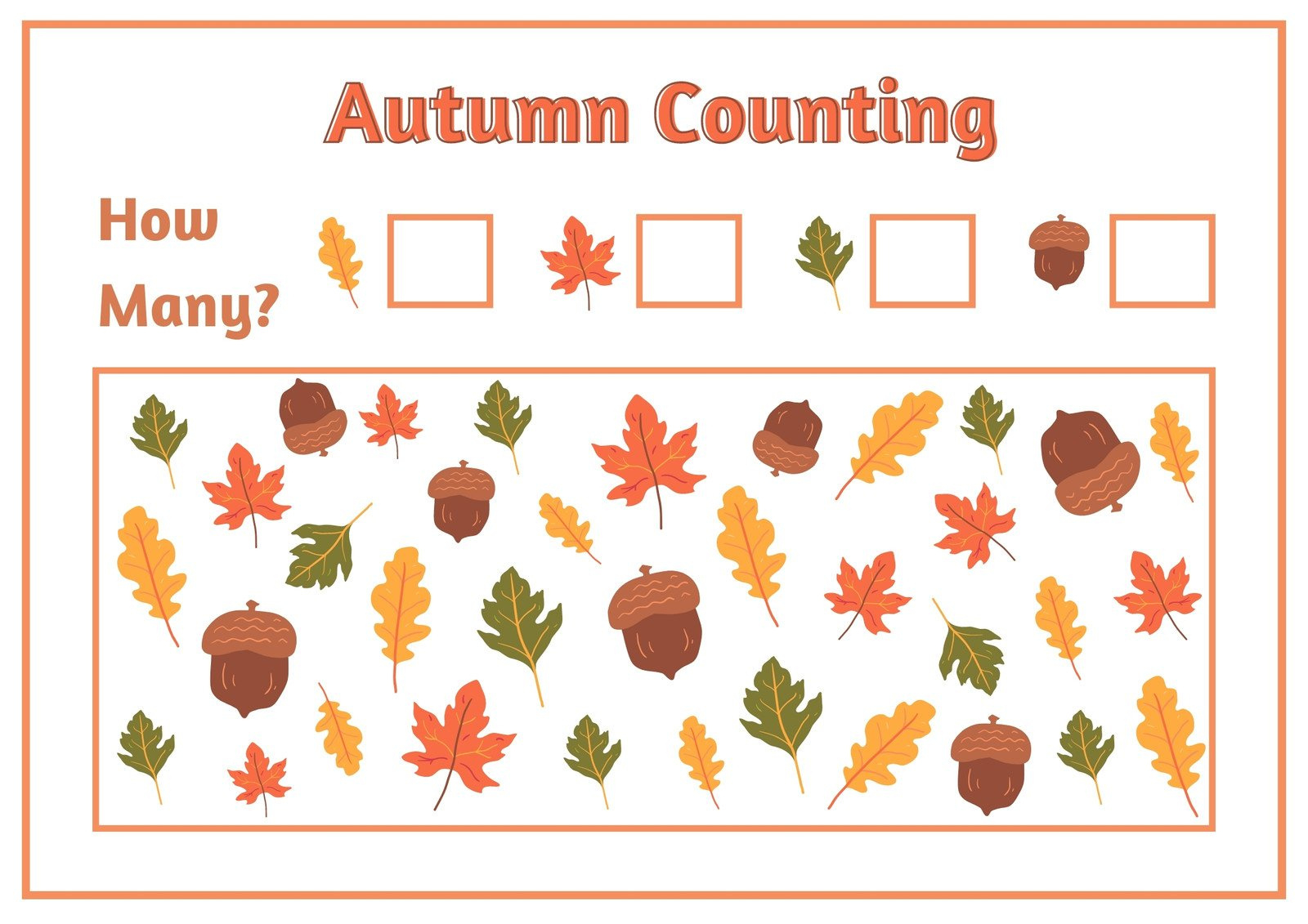 Free To Edit Autumn-Themed Worksheet Templates | Canva inside Free Printable Autumn Worksheets