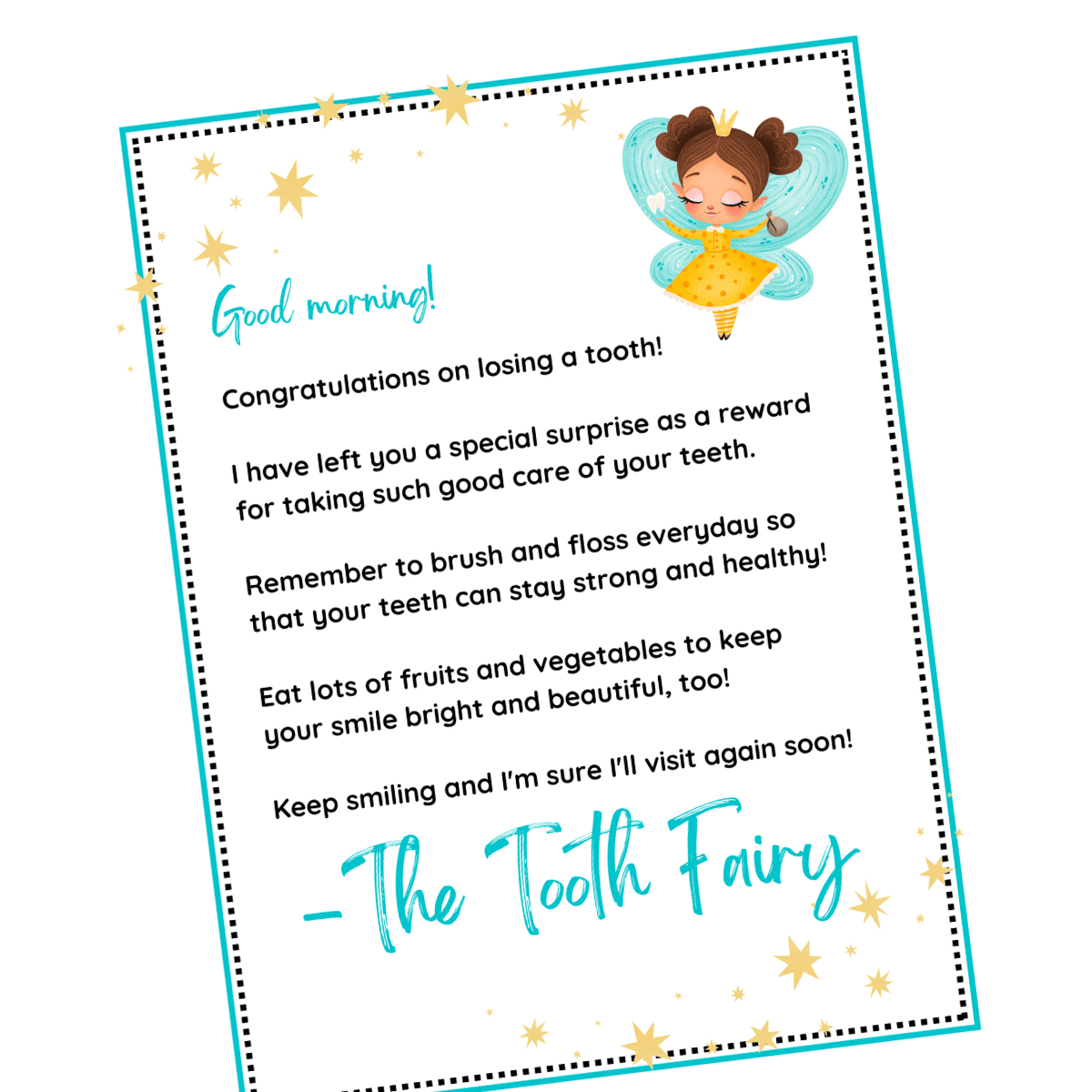 Free Tooth Fairy Letter Printable Your Kid Will Love pertaining to Free Printable Tooth Fairy Pictures