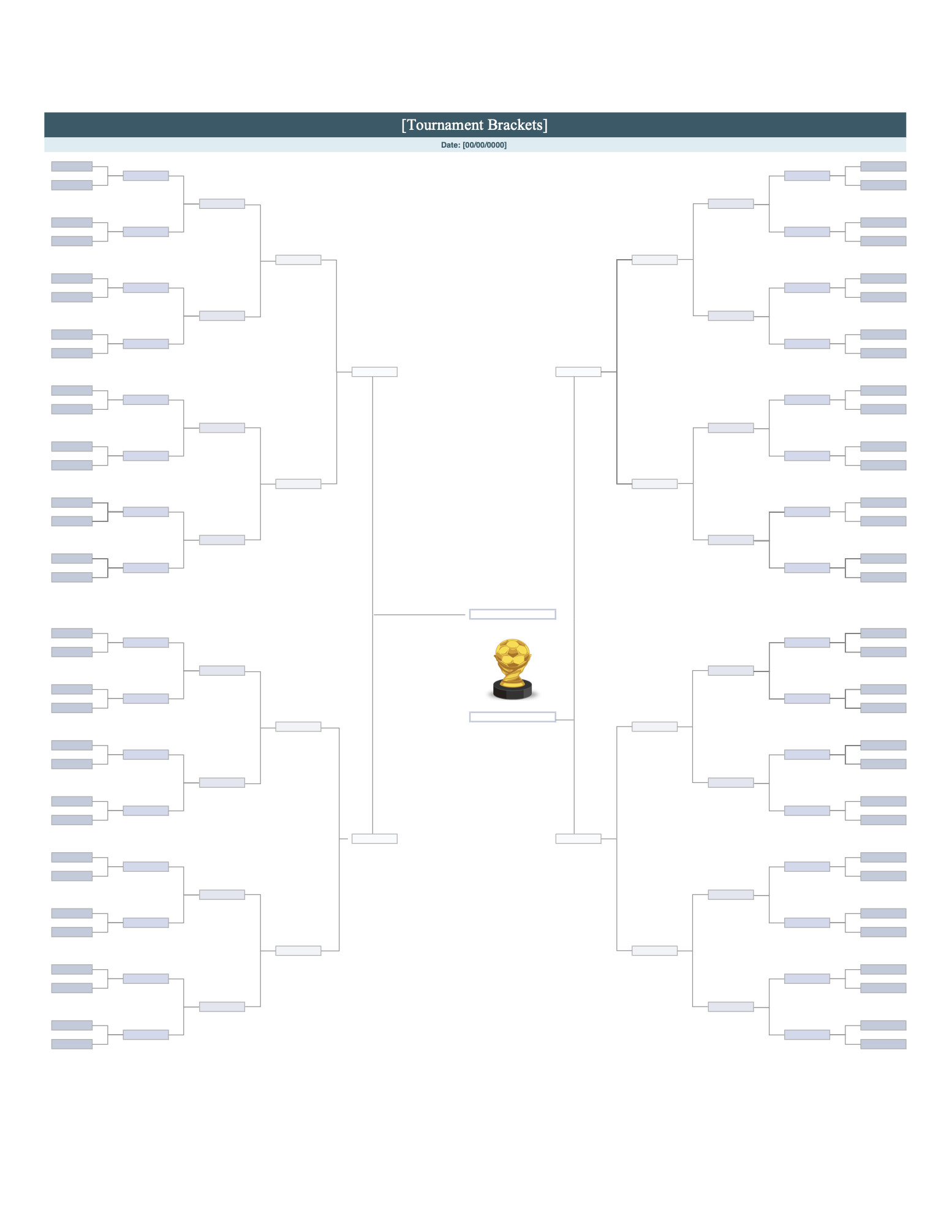 Free Tournament Bracket Templates - Fillable Pdfs within Free Printable Wrestling Brackets