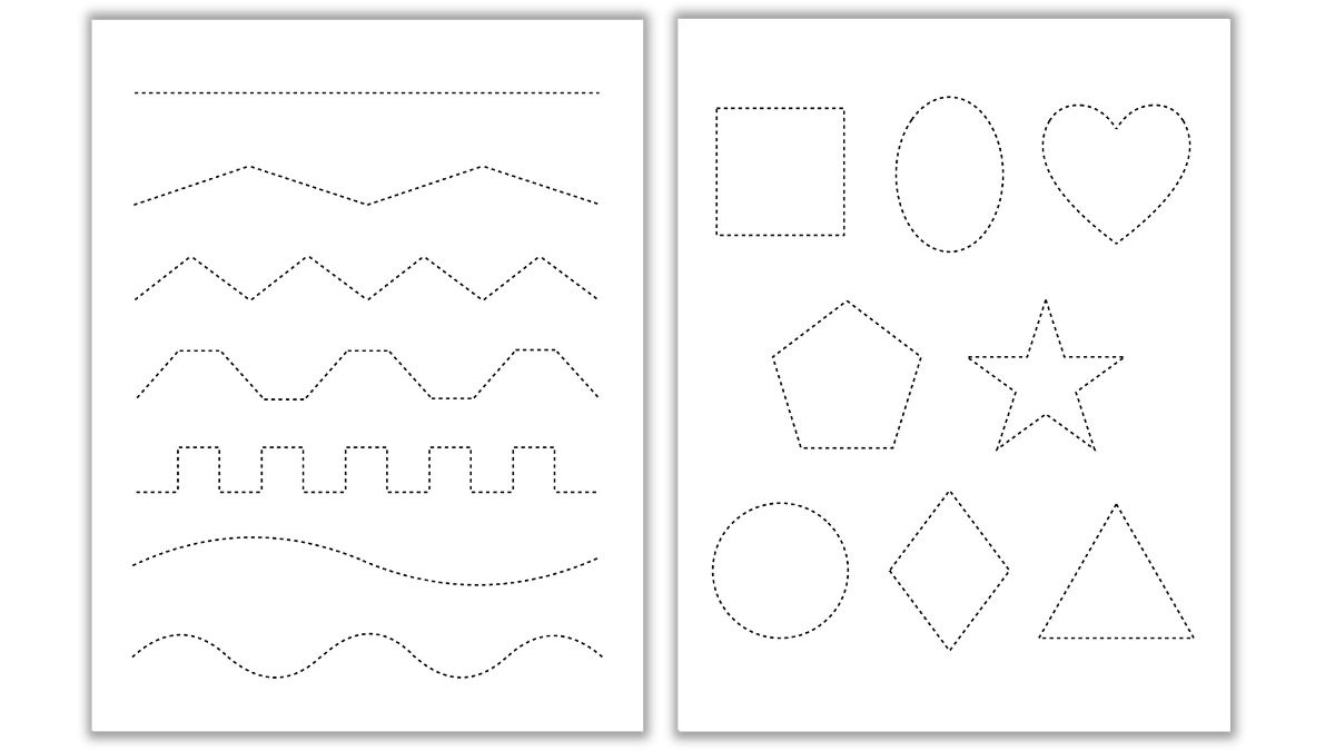 Free Tracing & Cutting Worksheets - The Craft-At-Home Family inside Free Printable Tracing Worksheets