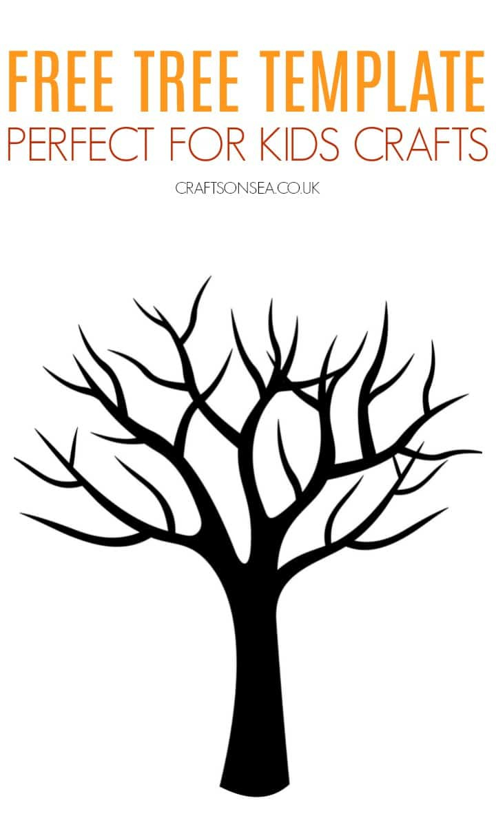 Free Tree Template (Printable Pdf) - Crafts On Sea with Free Printable Tree Template