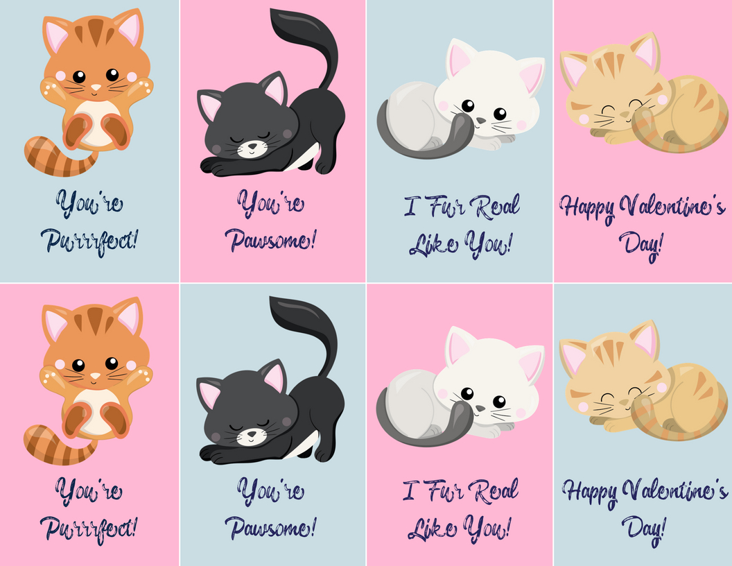 Free Valentine&amp;#039;S Day Printables! | Budget Earth intended for Free Printable Cat Valentine Cards