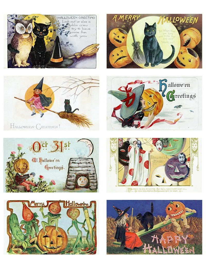 Free Vintage Halloween Printables — The Art Scavenger in Free Printable Vintage Halloween Images
