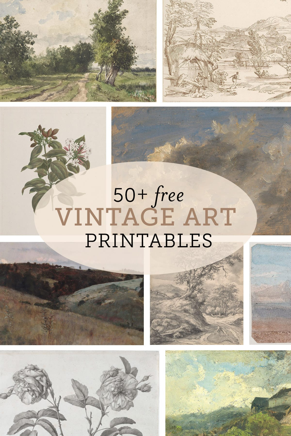 Free Vintage Printable Art Sources - Jenna Sue Design within Free Printable Murals