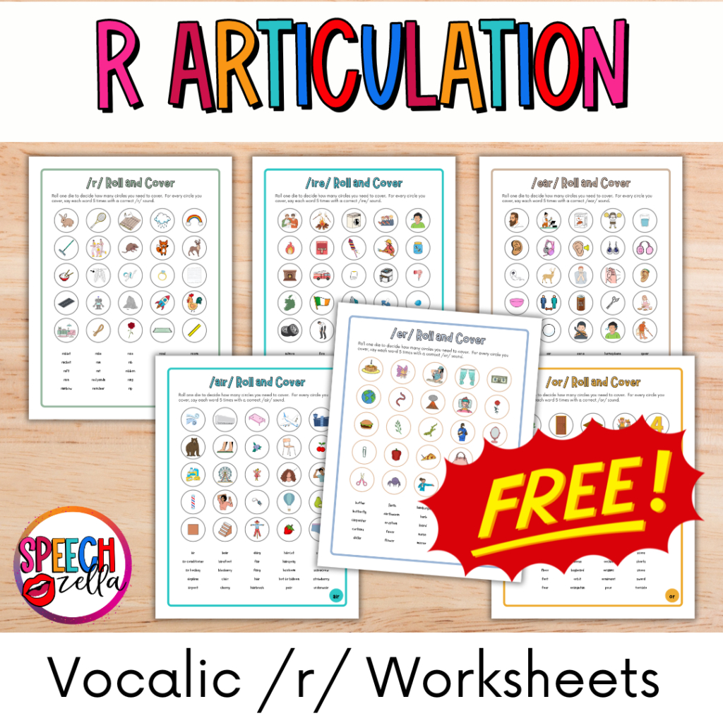 Free Vocalic R Worksheets For Articulation Therapy - Speechzella pertaining to Free Printable Vocalic R Worksheets