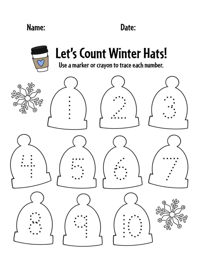Free Winter Worksheets For Preschool! ⋆ The Hollydog Blog with Free Printable Winter Preschool Worksheets