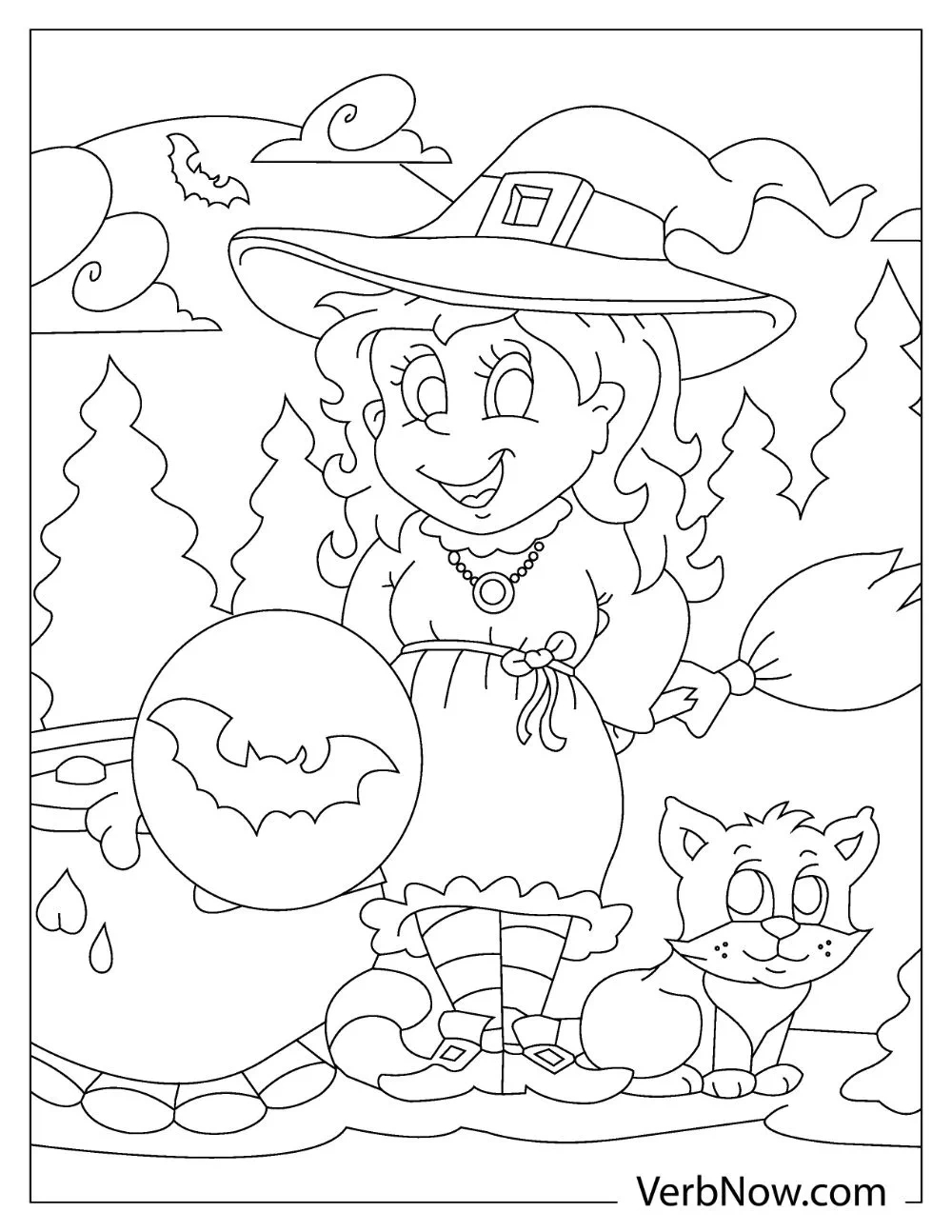 Free Witches Coloring Pages For Download (Printable Pdf) regarding Free Printable Pictures Of Witches
