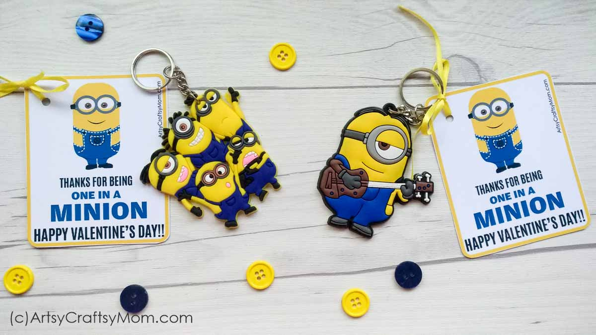 Free You Are One In A Minion Valentine Printable Gift Tags in Thanks A Minion Free Printable