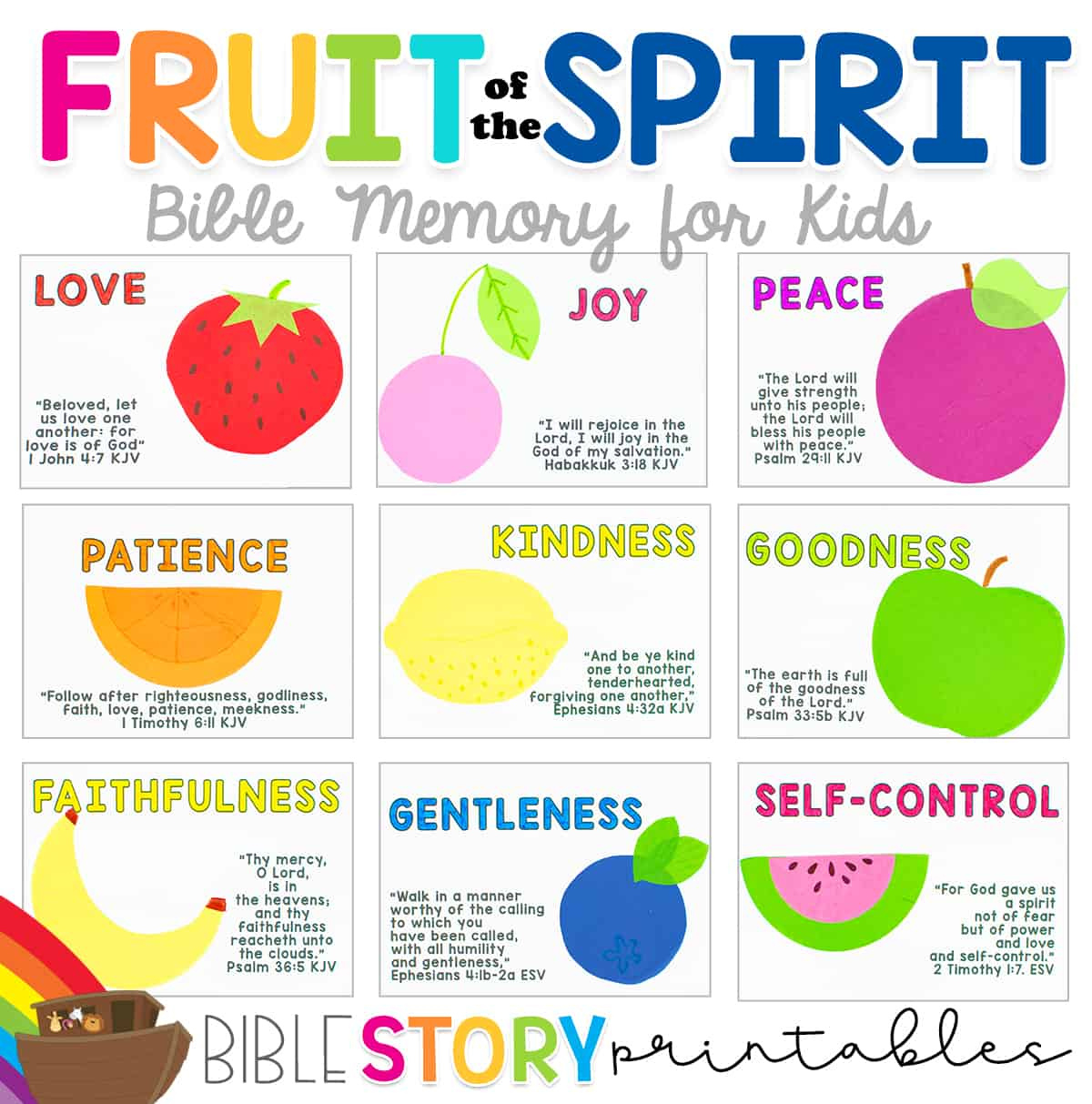 Fruit Of The Spirit Archives - Bible Story Printables in Fruit Of The Spirit Free Printable