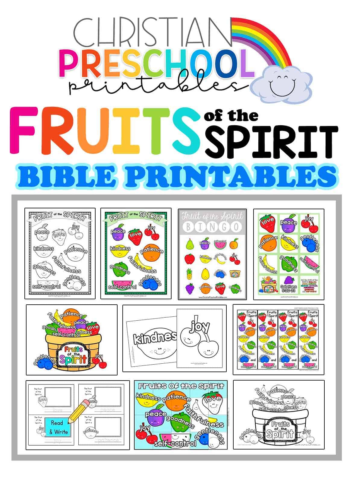 Fruit Of The Spirit Printables - Christian Preschool Printables inside Fruit Of The Spirit Free Printable