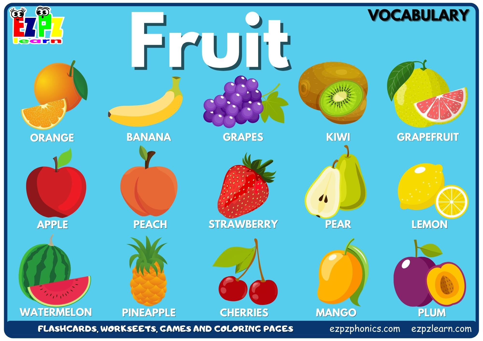 Fruit Vocabulary Picture Dictionary Join Now For Free Flashcards with regard to Free Printable Picture Dictionary For Kids