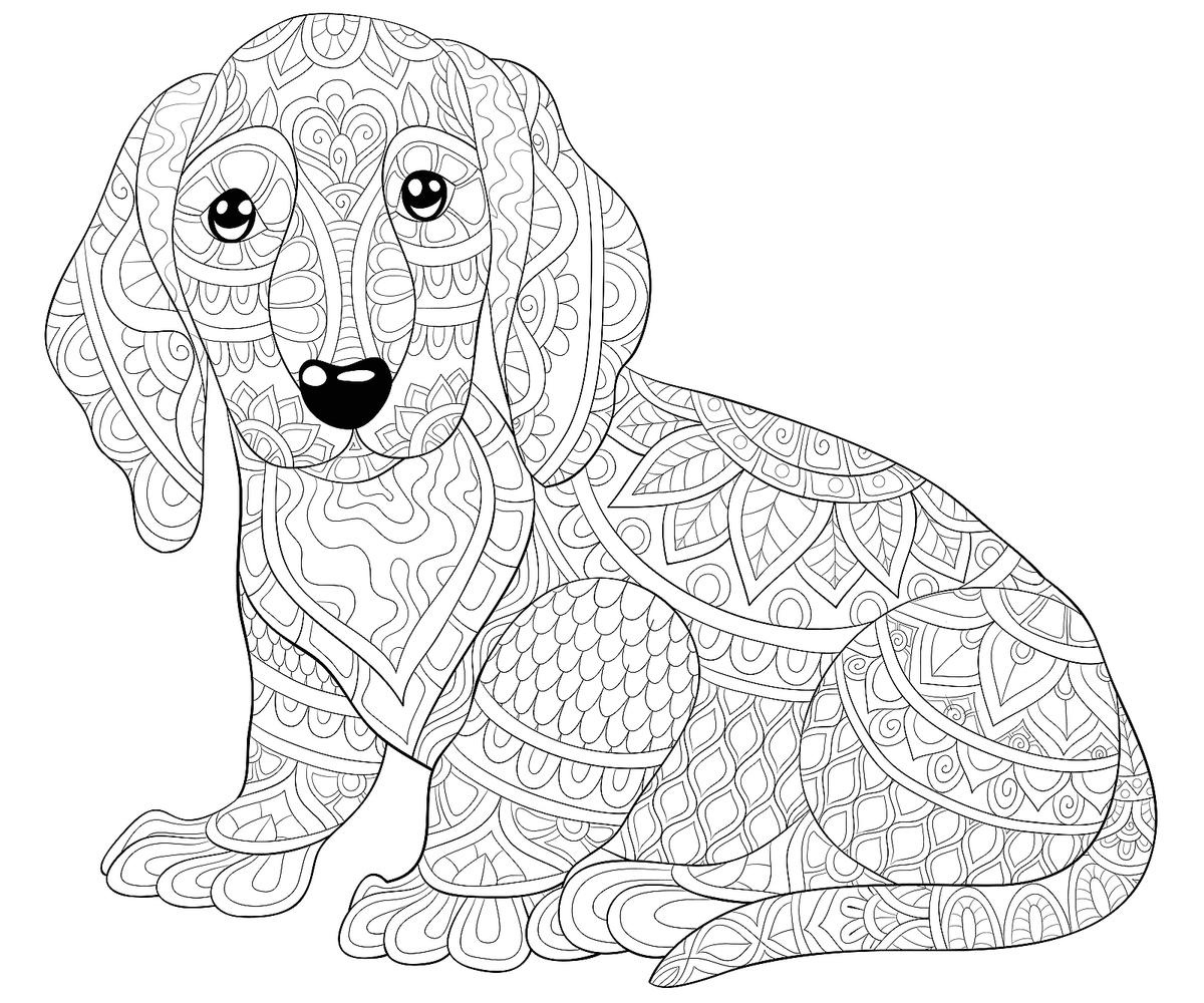 Fun Dog Coloring Pages: Adorable Printable Coloring Pages Of Dogs for Colouring Pages Dogs Free Printable