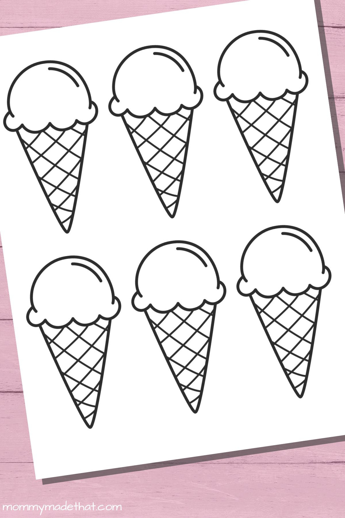 Fun Ice Cream Cone Templates For Crafts & Coloring intended for Ice Cream Cone Template Free Printable