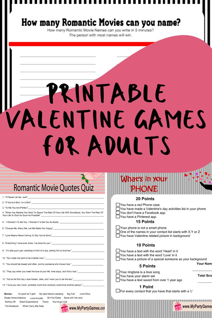 Fun Loving Printable Valentine Games For Adults - Fun Party Pop intended for Free Printable Valentine Games For Adults