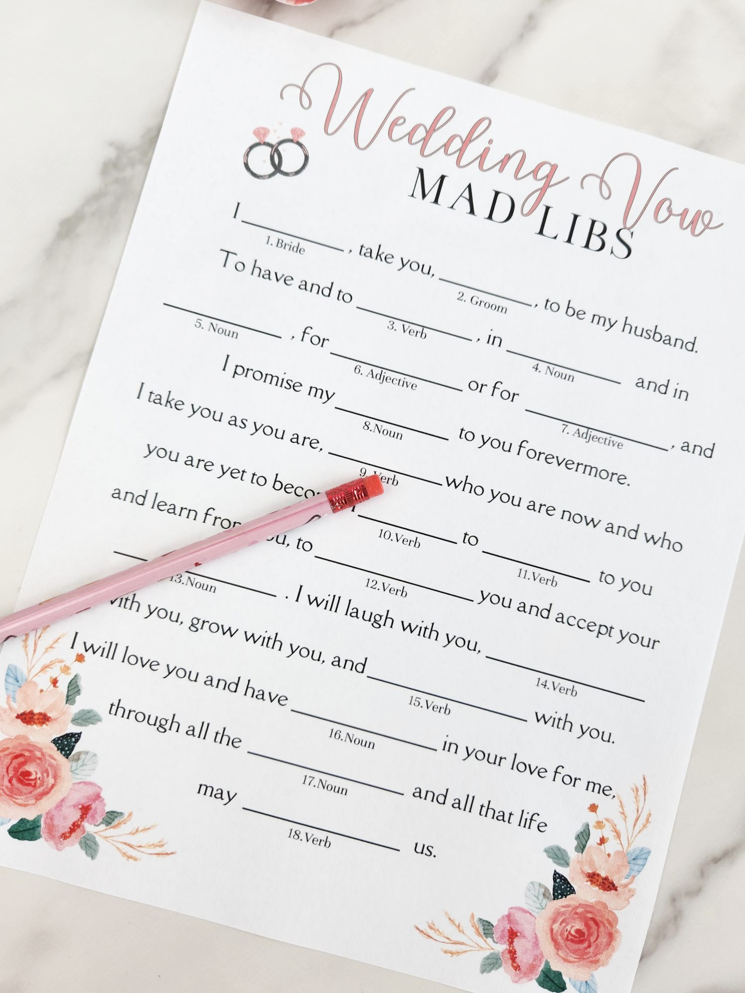 Fun Mad Libs For Bridal Shower Free Printable - Leap Of Faith Crafting regarding Free Printable Wedding Mad Libs