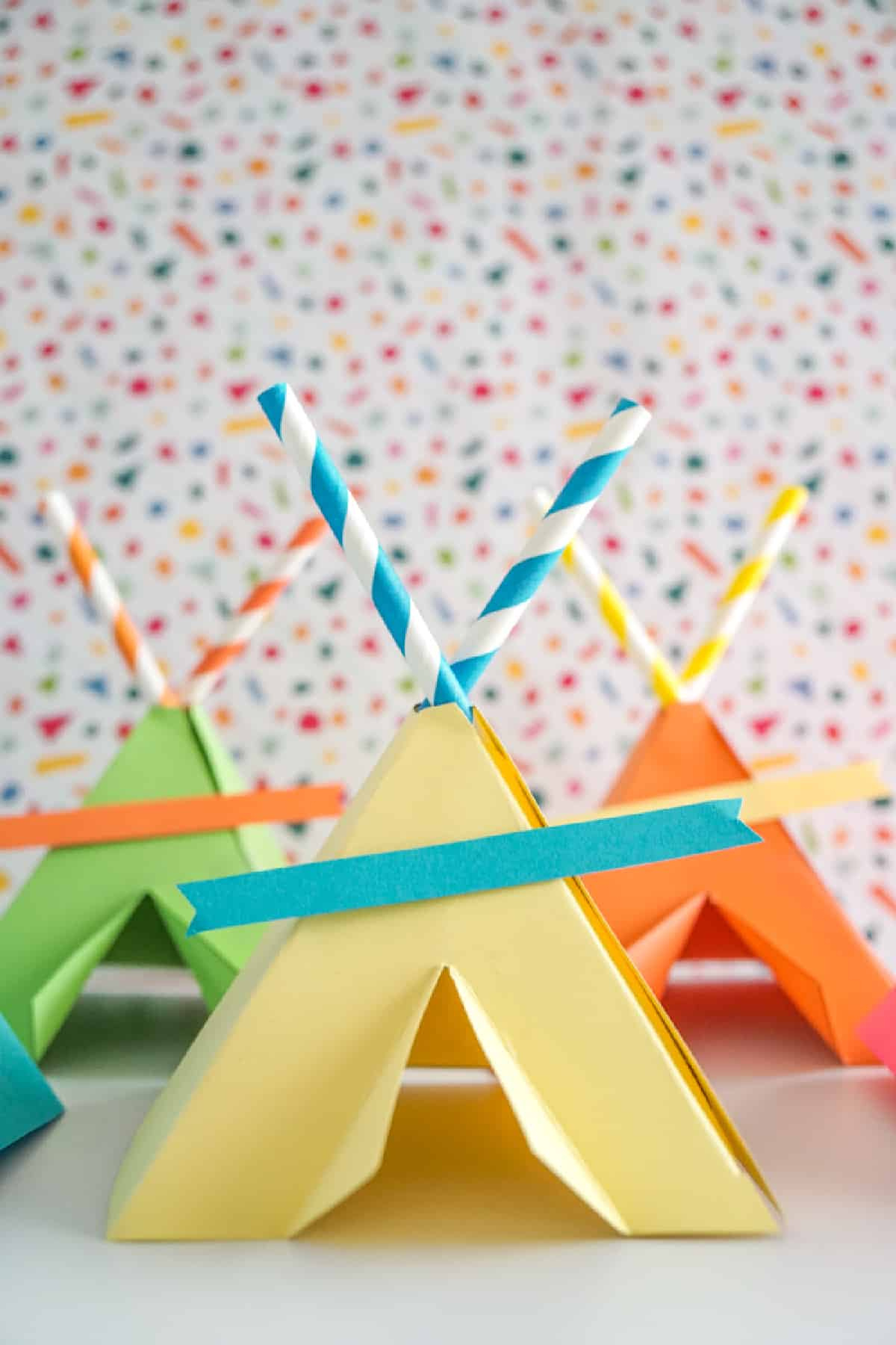 Fun Mini Paper Teepee Craft For Kids - Made With Happy within Free Printable Teepee