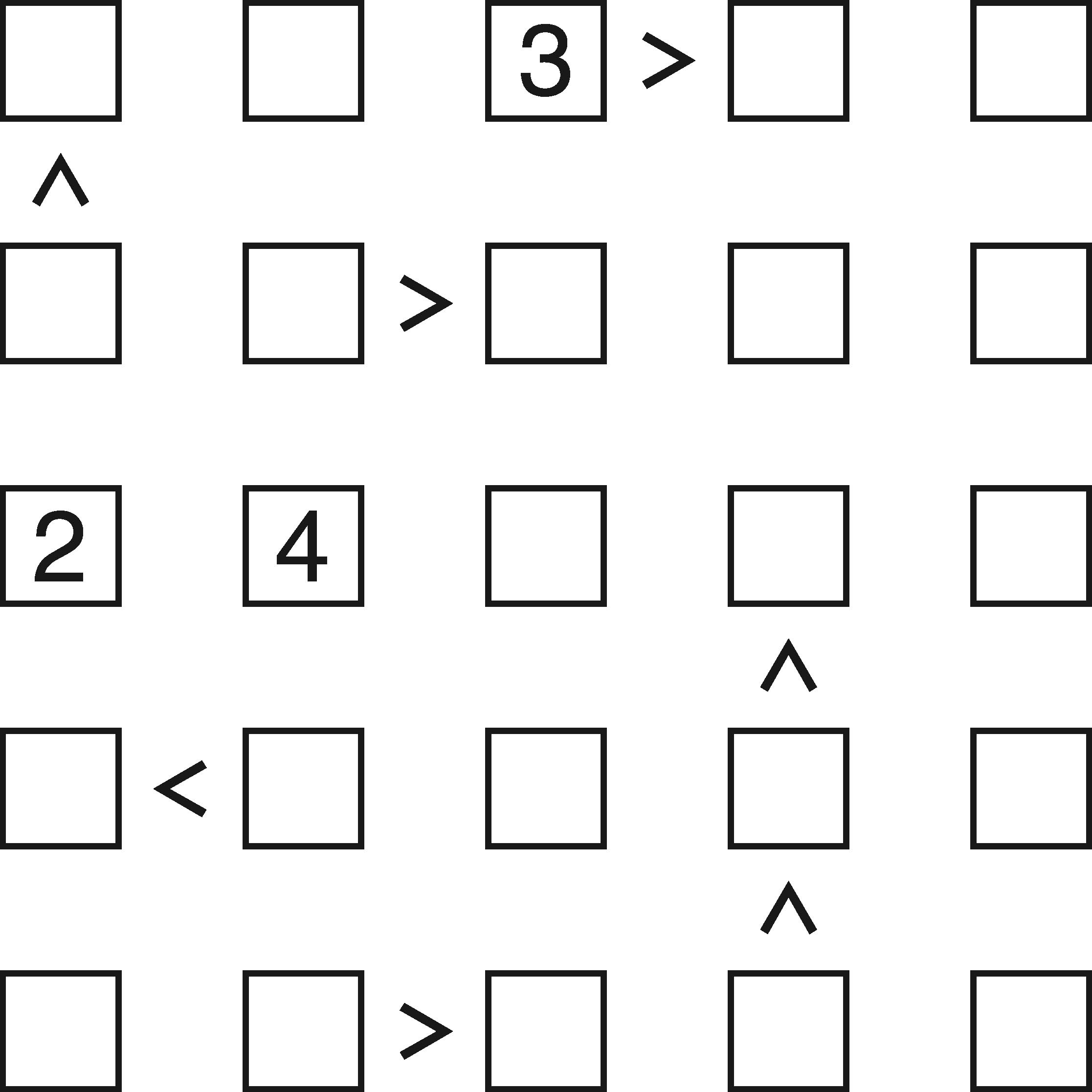 Futoshiki - Puzzler intended for Free Printable Futoshiki Puzzles