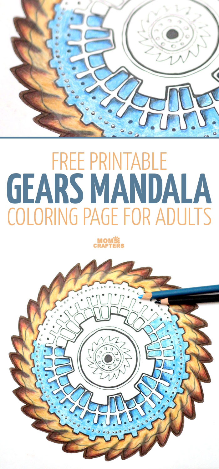 Gears Mandala Coloring Page - Free Printable * Moms And Crafters inside Free Printable Gears