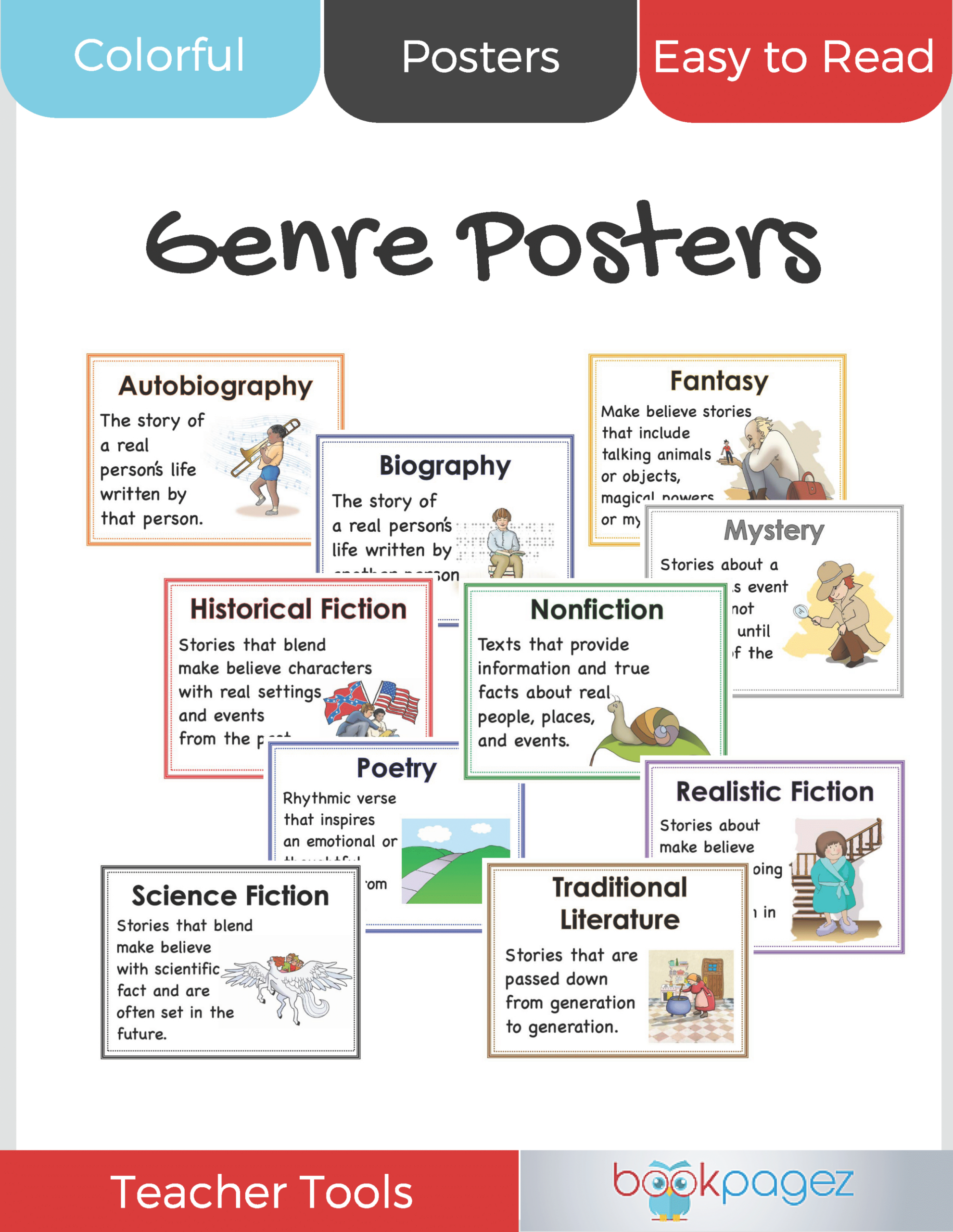 Genre Posters - Bookpagez pertaining to Genre Posters Free Printable