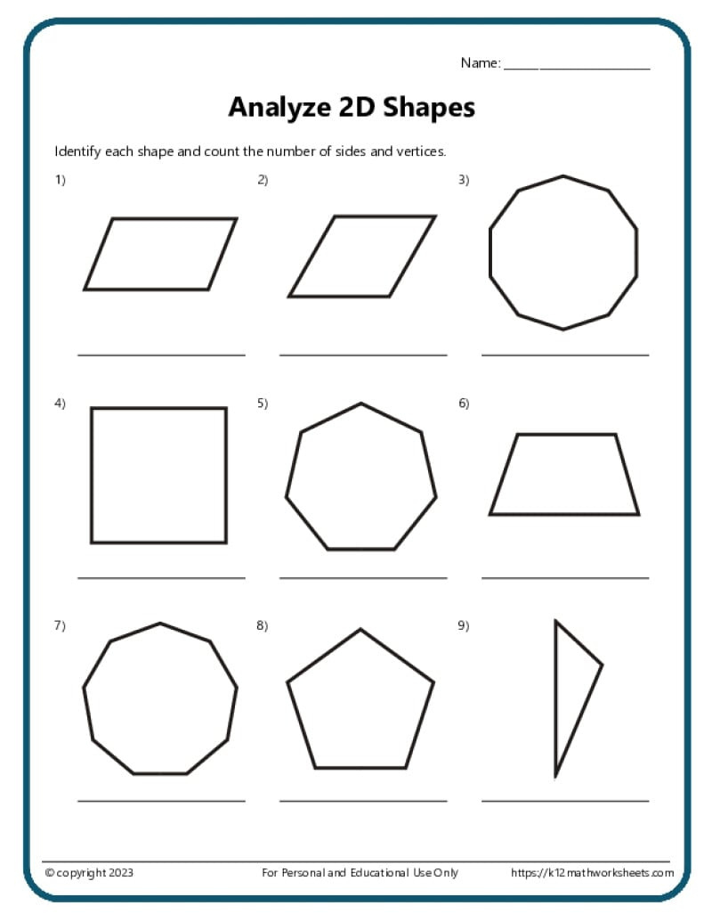 Geometry Worksheets intended for Free Printable Geometry Worksheets For Middle School