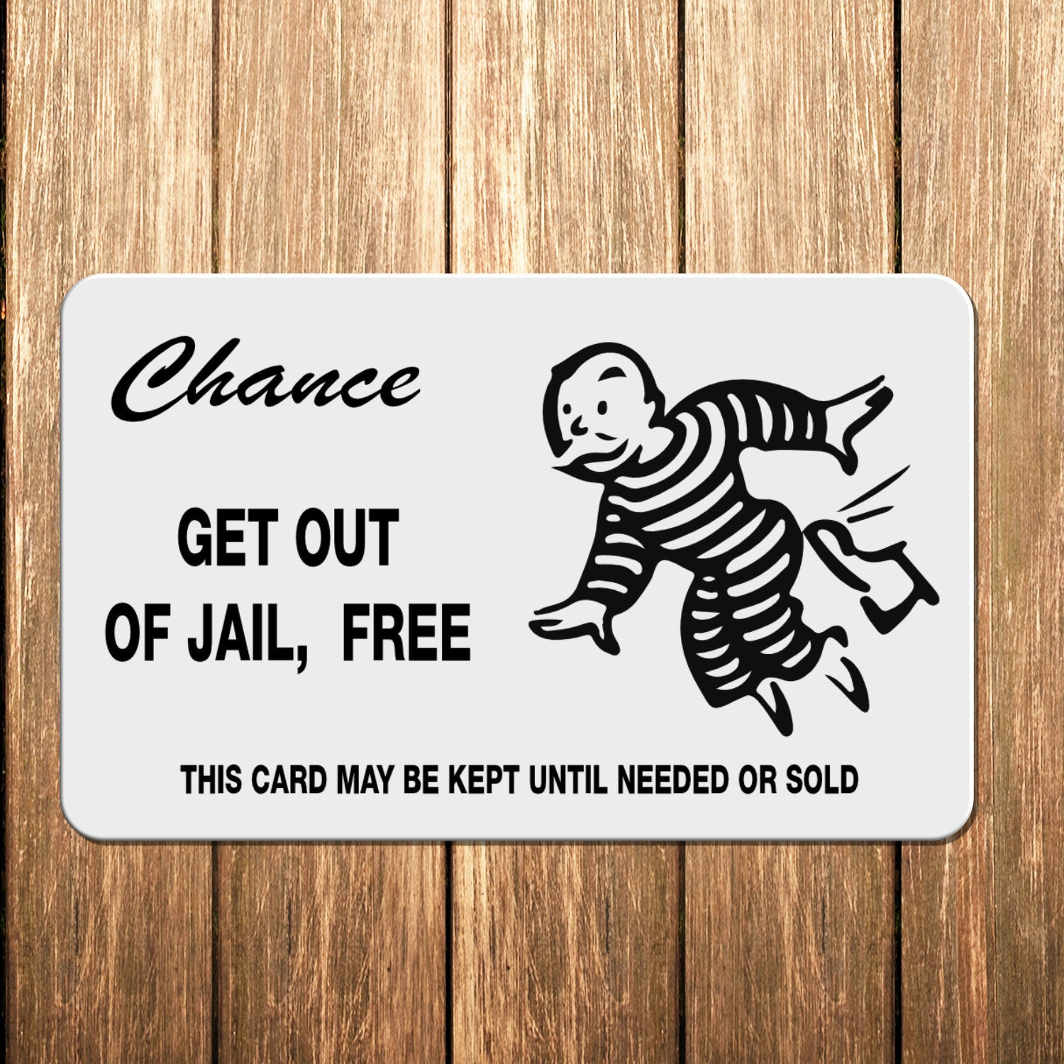Get Out Of Jail Free Card, Funny Gag Gift Wallet Card inside Get Out Of Jail Free Card Printable