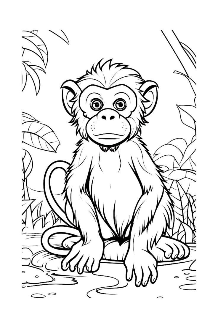 Get Ready For A Colorful Adventure: Free Printable Monkey Coloring intended for Free Printable Monkey Coloring Pages