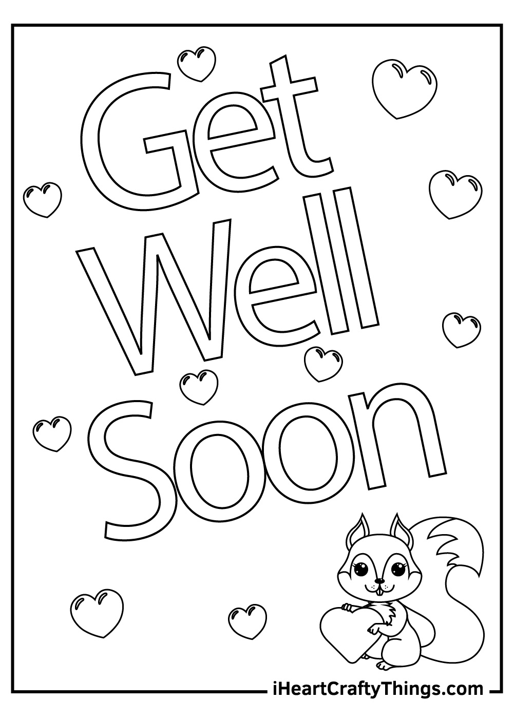 Get Well Soon Coloring Pages (100% Free Printables) - Worksheets intended for Free Printable Get Well Cards