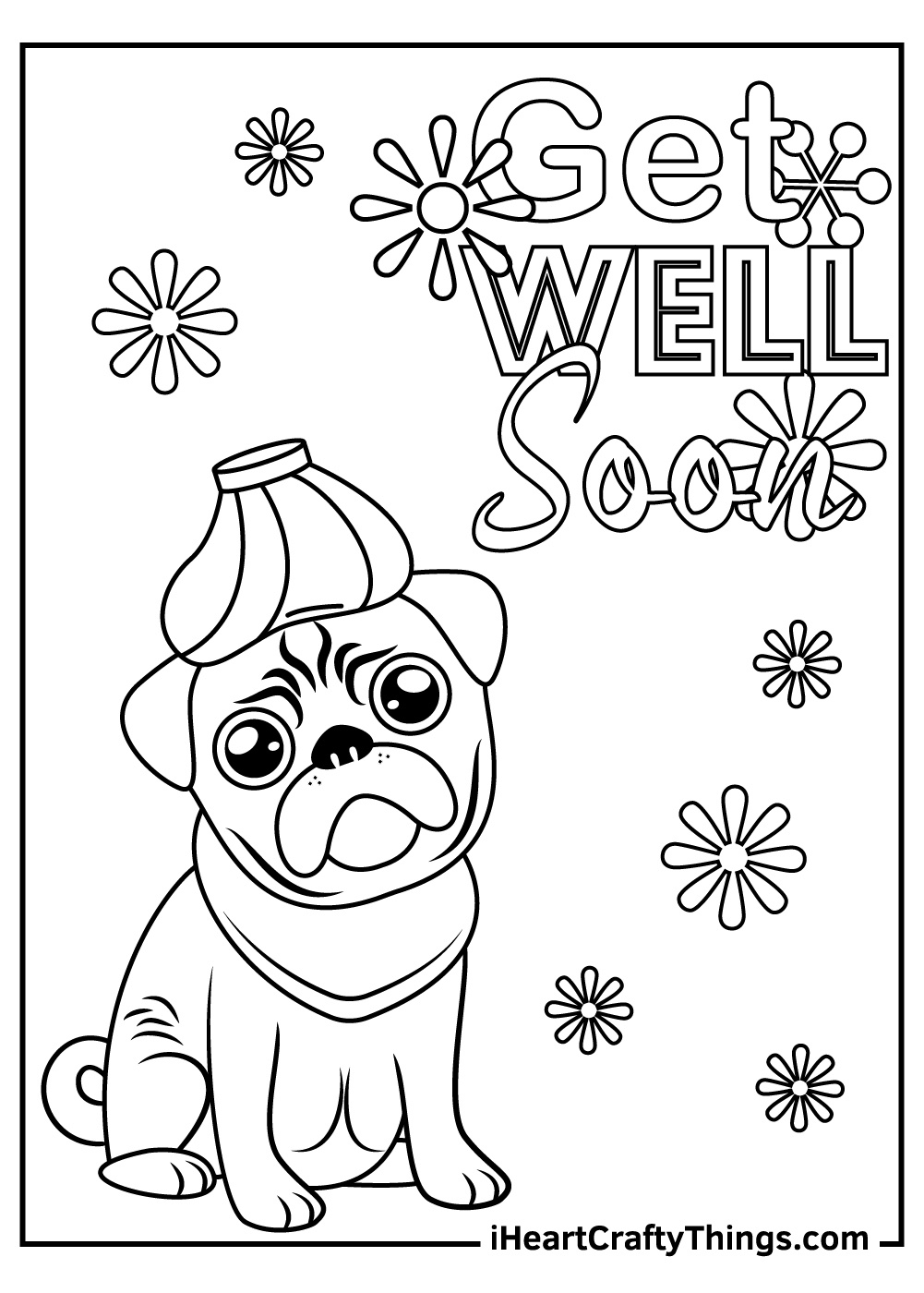 Get Well Soon Coloring Pages (100% Free Printables) - Worksheets with Free Printable Get Well Cards To Color