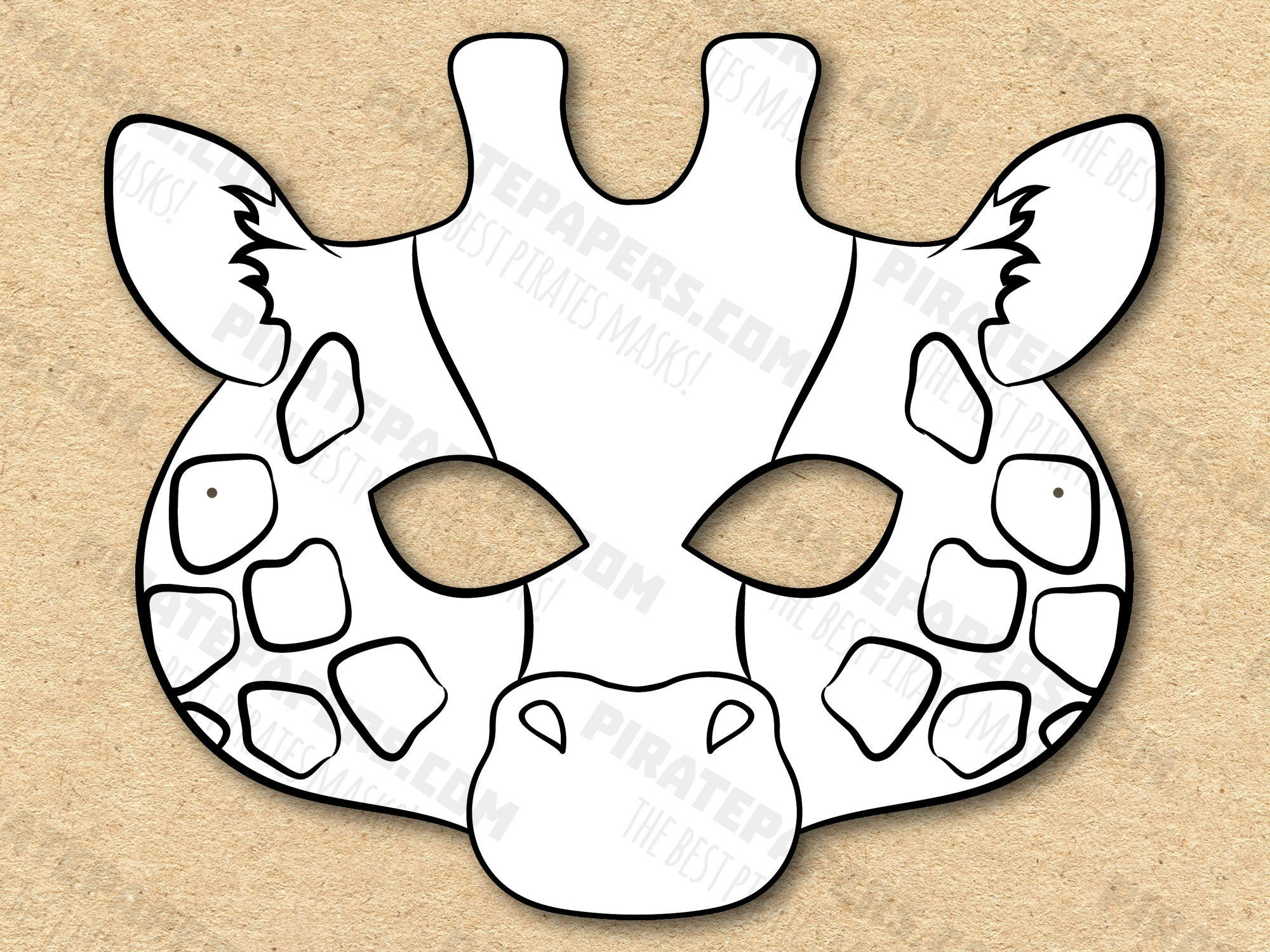 Giraffe Mask Printable Coloring, Paper Diy For Kids And Adults inside Giraffe Mask Template Printable Free