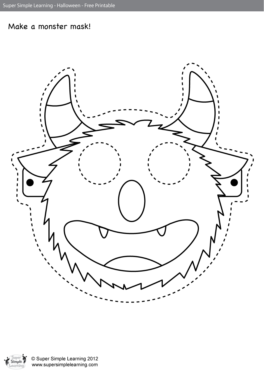 Go Away! Worksheet - Make A Mask! - Super Simple inside Free Printable Masks