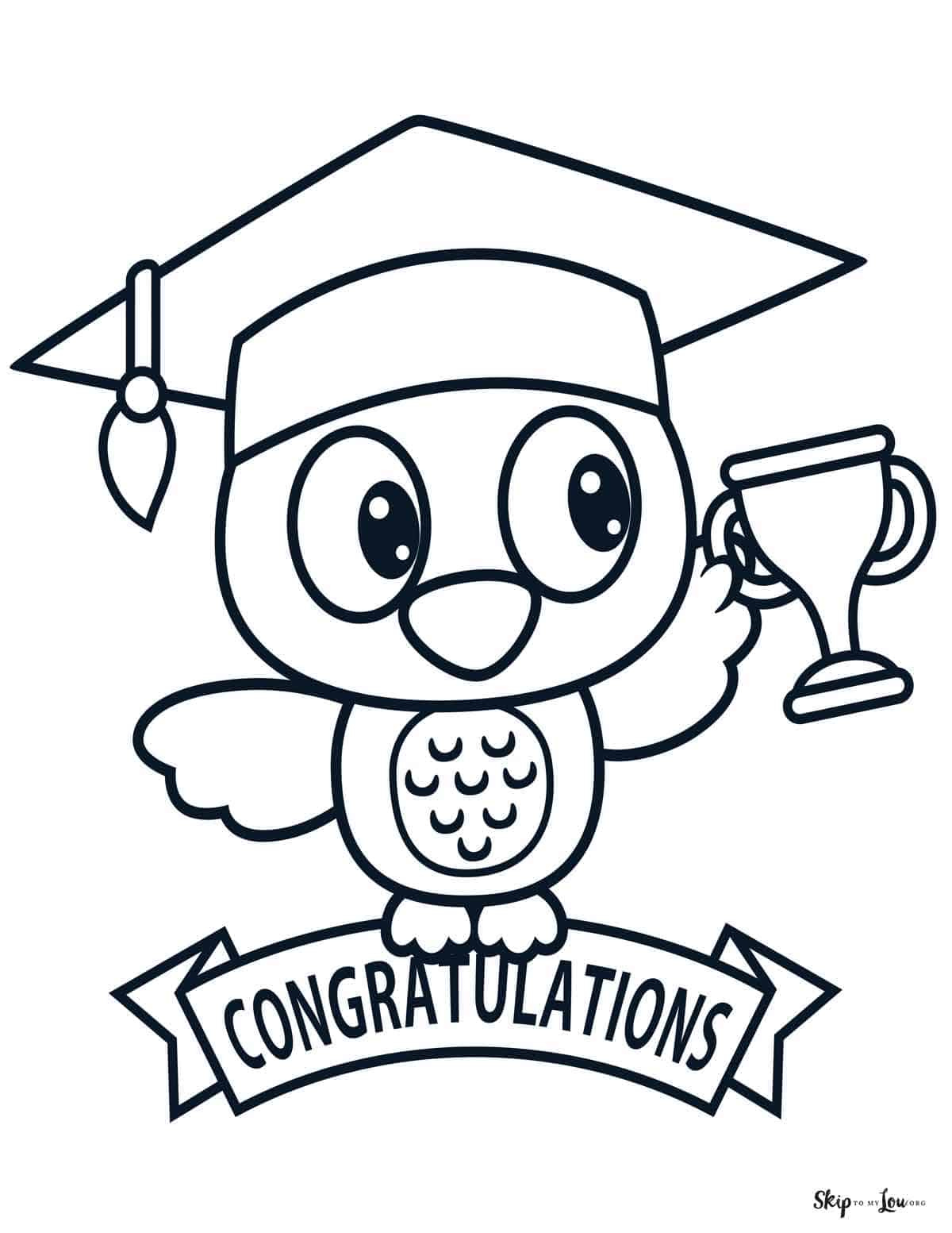 Graduation Coloring Pages | Skip To My Lou inside Free Printable Kindergarten Graduation Clipart