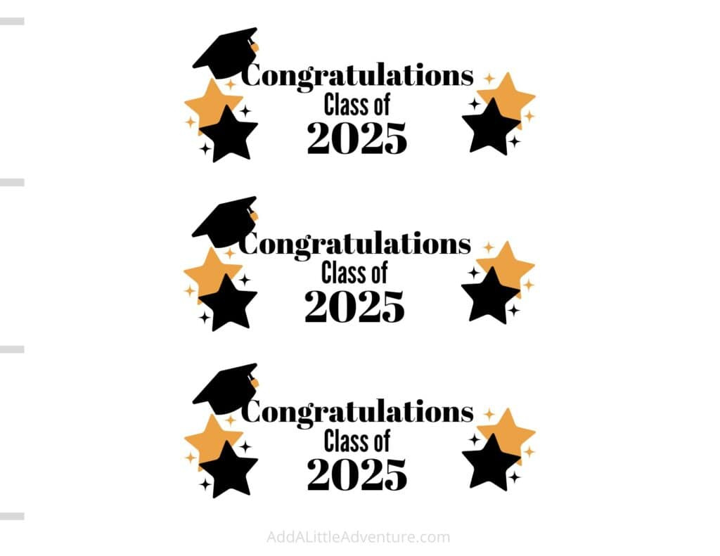 Graduation Water Bottle Labels - Free Printables - Add A Little within Free Printable Water Bottle Labels Graduation
