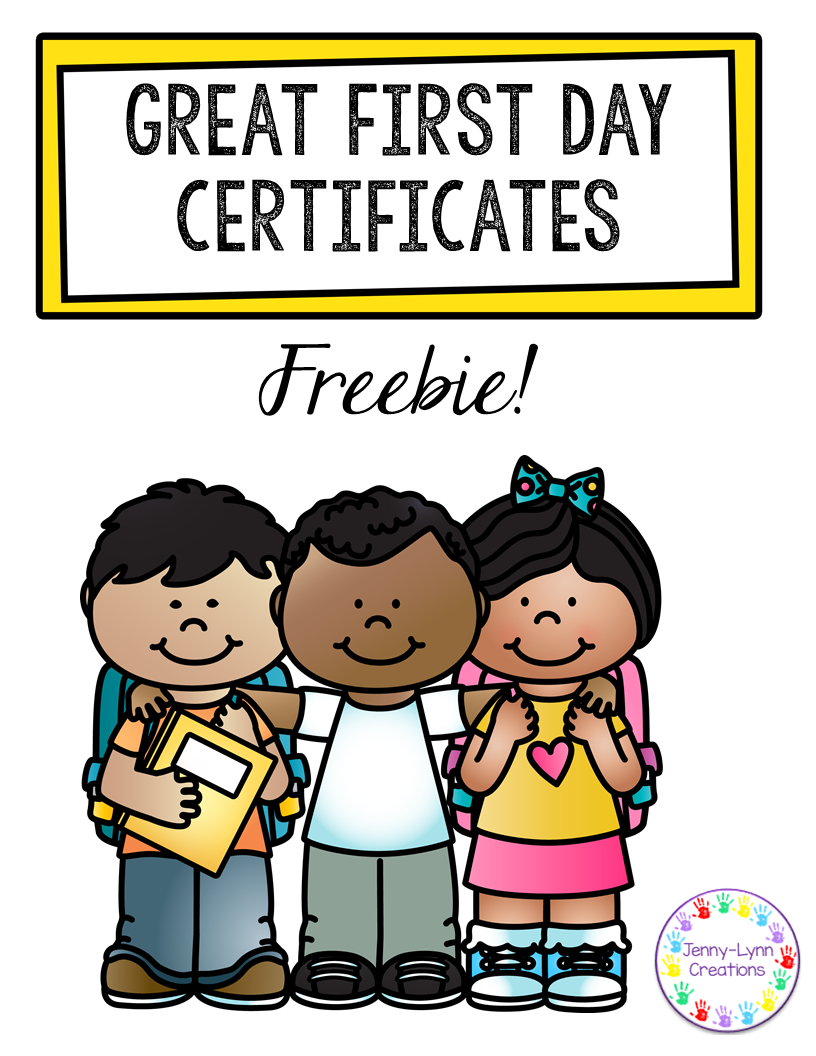 Great First Day Certificate | Madeteachers for Free Printable First Day Of School Certificate