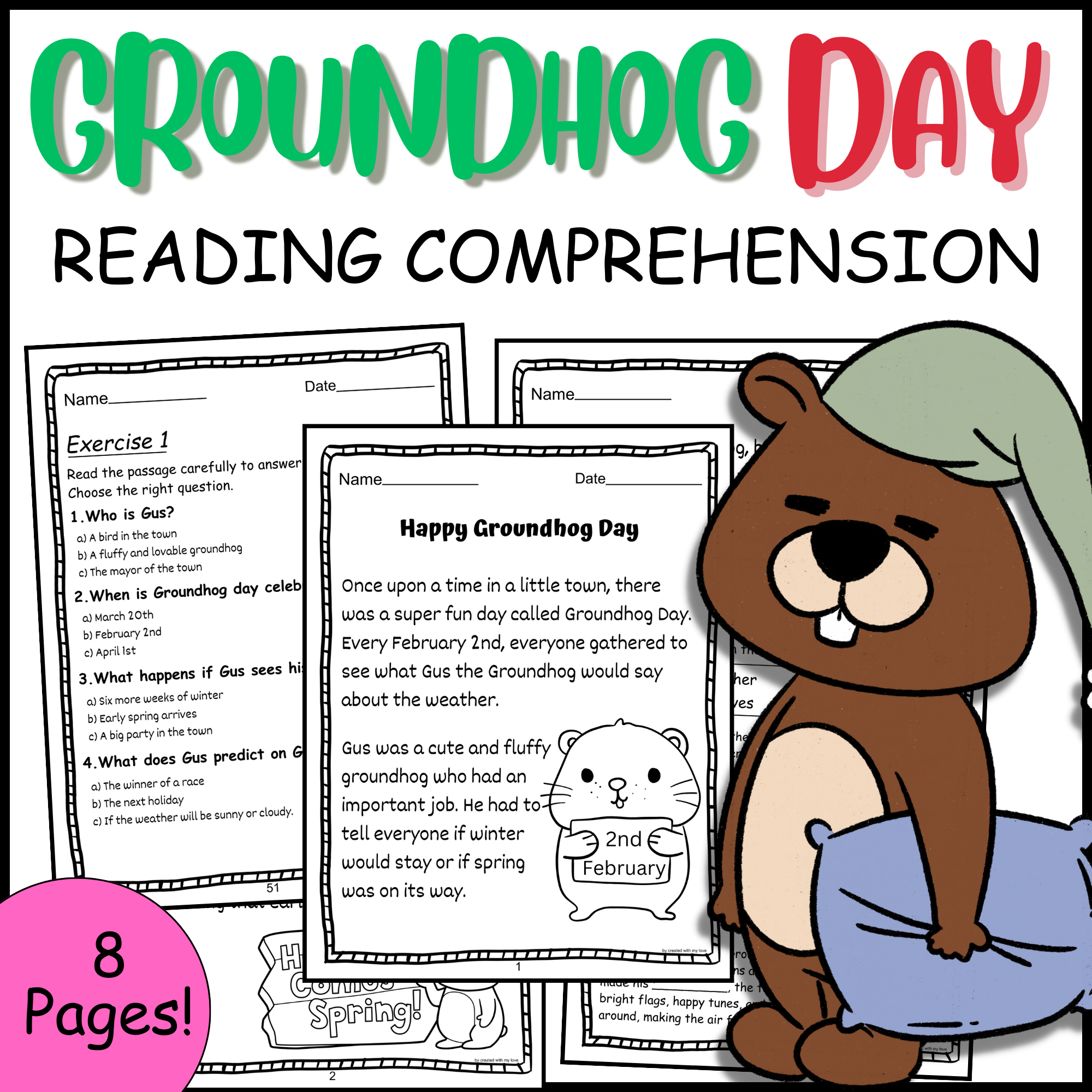 Groundhog Day Reading Comprehension Activity &Amp; Exercises 2Nd with regard to Free Printable Groundhog Day Reading Comprehension Worksheets
