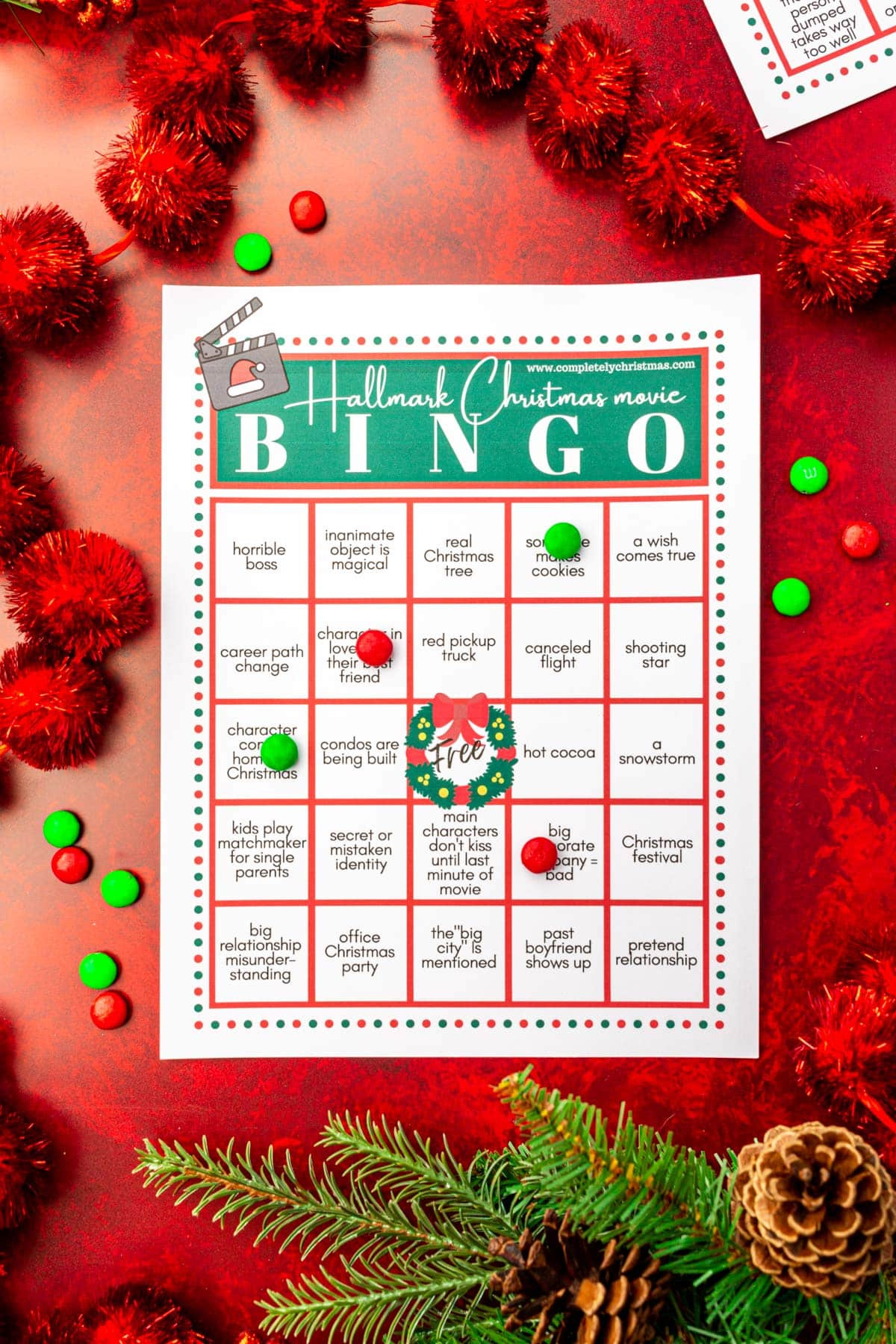 Hallmark Christmas Movie Bingo Free Printable throughout Free Hallmark Christmas Cards Printable