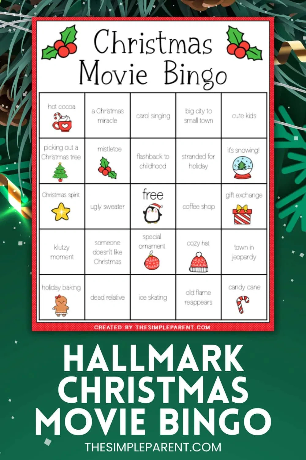 Hallmark Movie Bingo - The Simple Parent intended for Free Printable Hallmark Cards