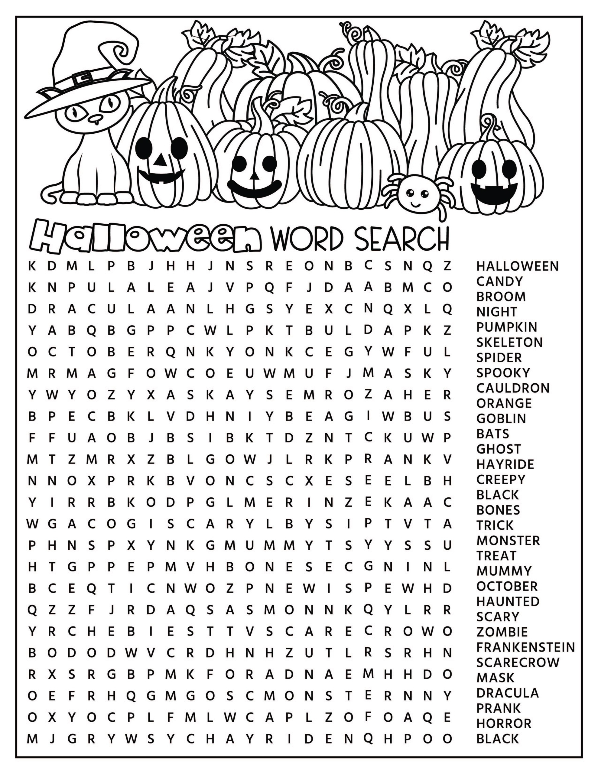 Halloween Activity Pages - Free Printables! - Kids Activity Zone within Free Printable Halloween Activities