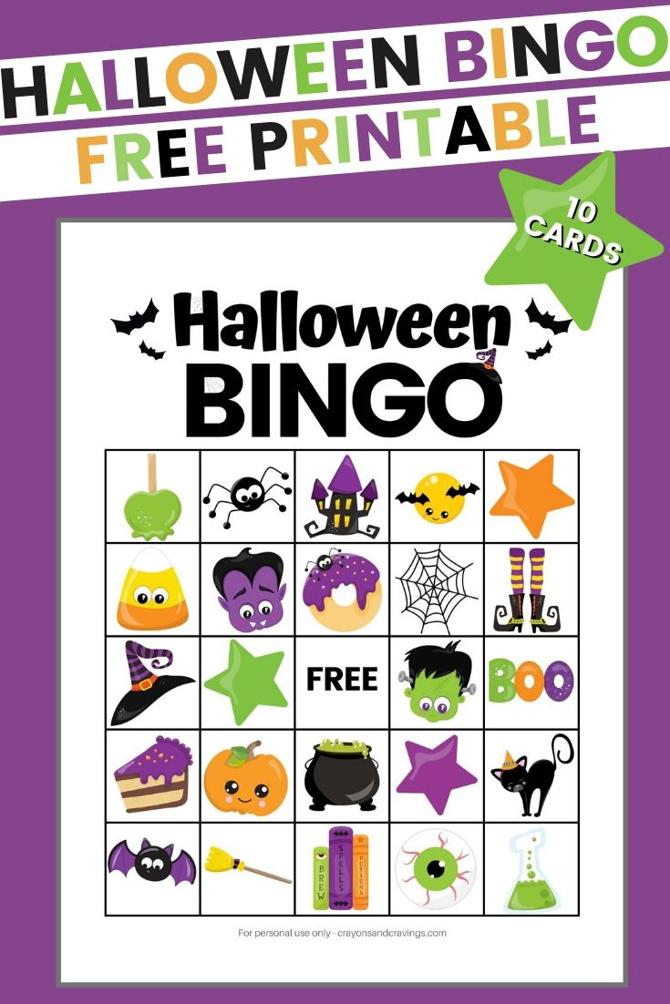 Halloween Bingo Free Printable Halloween Game For Kids with Free Printable Halloween Bingo